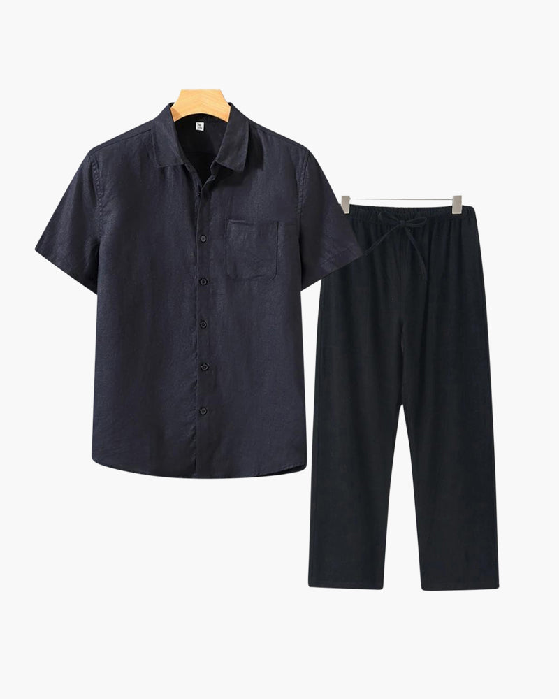 Conjunto de Linho Old Money (Manga Curta)