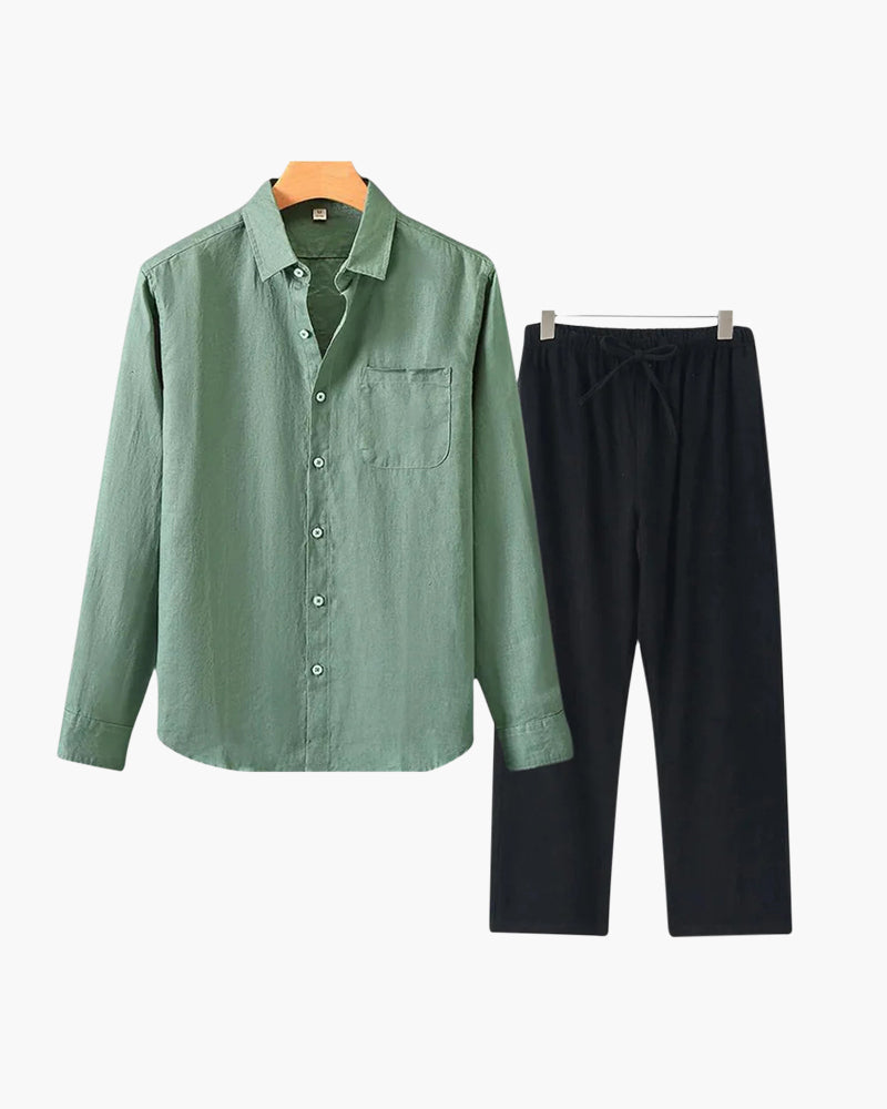 Conjunto de Linho Old Money (Manga Longa)
