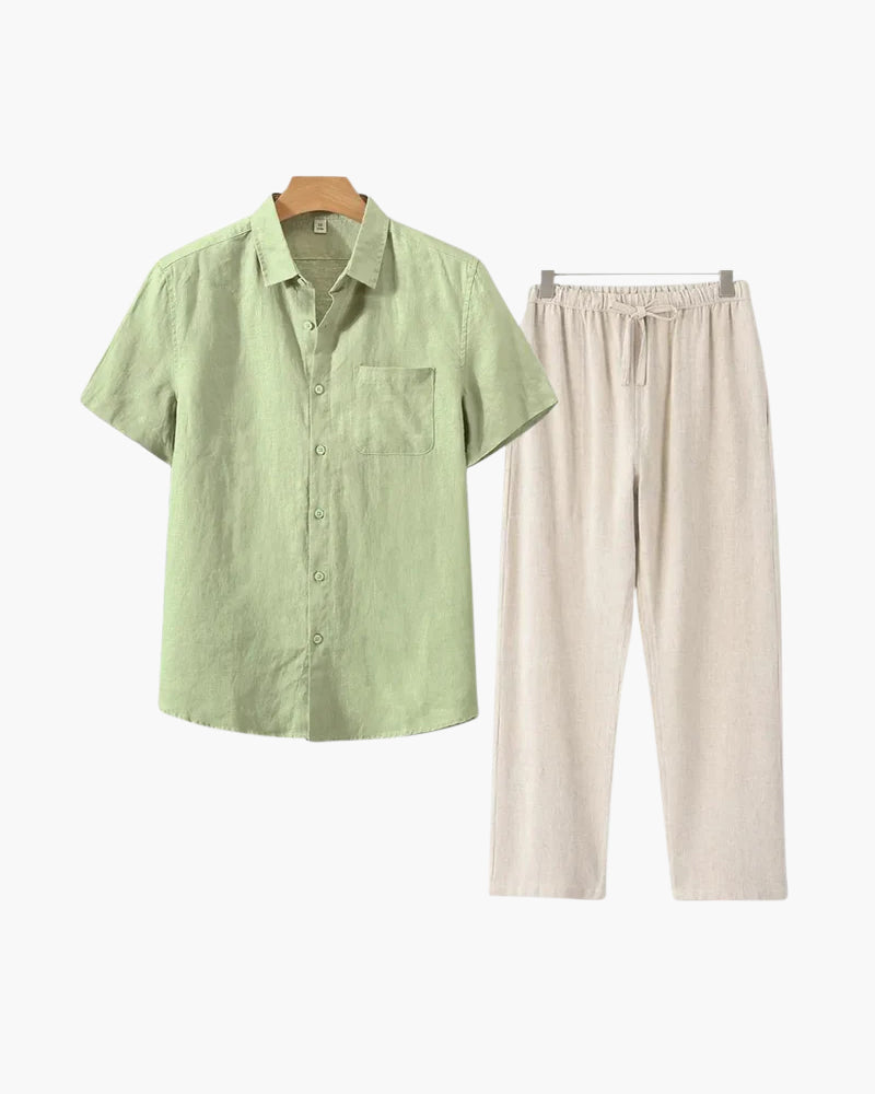 Conjunto de Linho Old Money (Manga Curta)