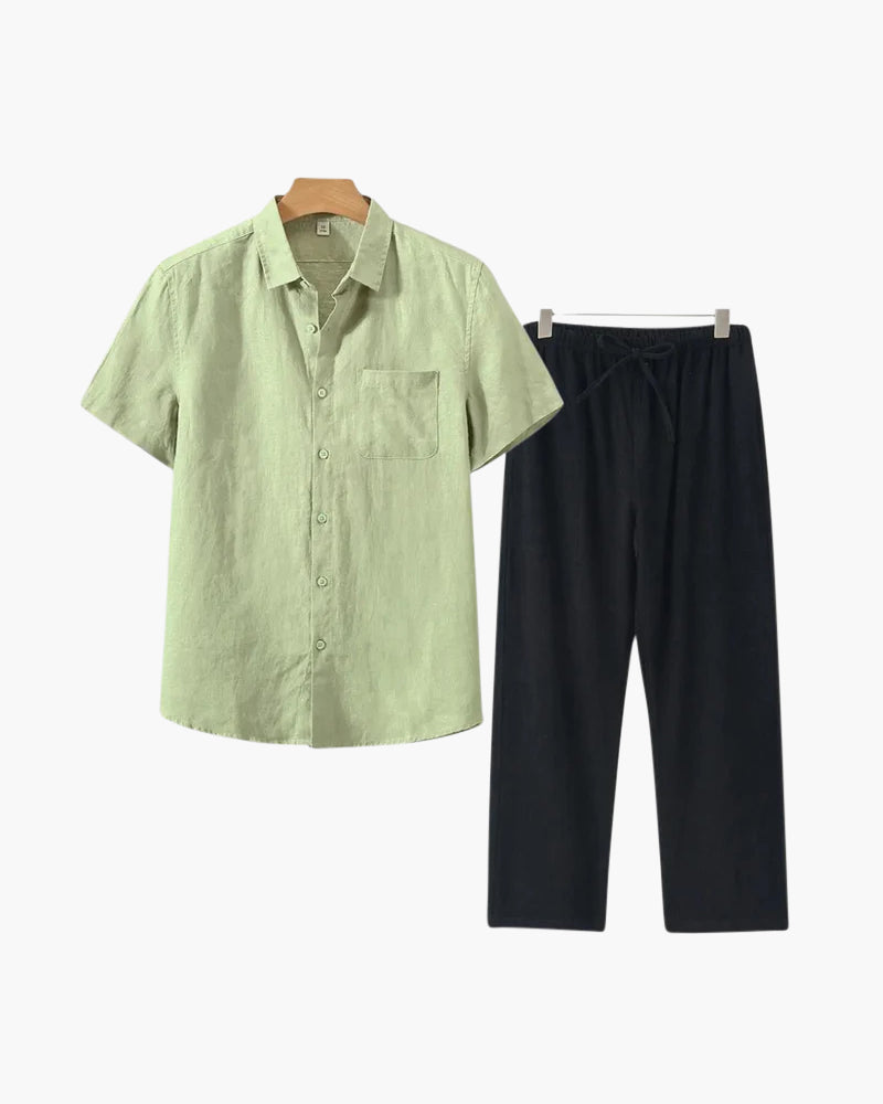 Conjunto de Linho Old Money (Manga Curta)