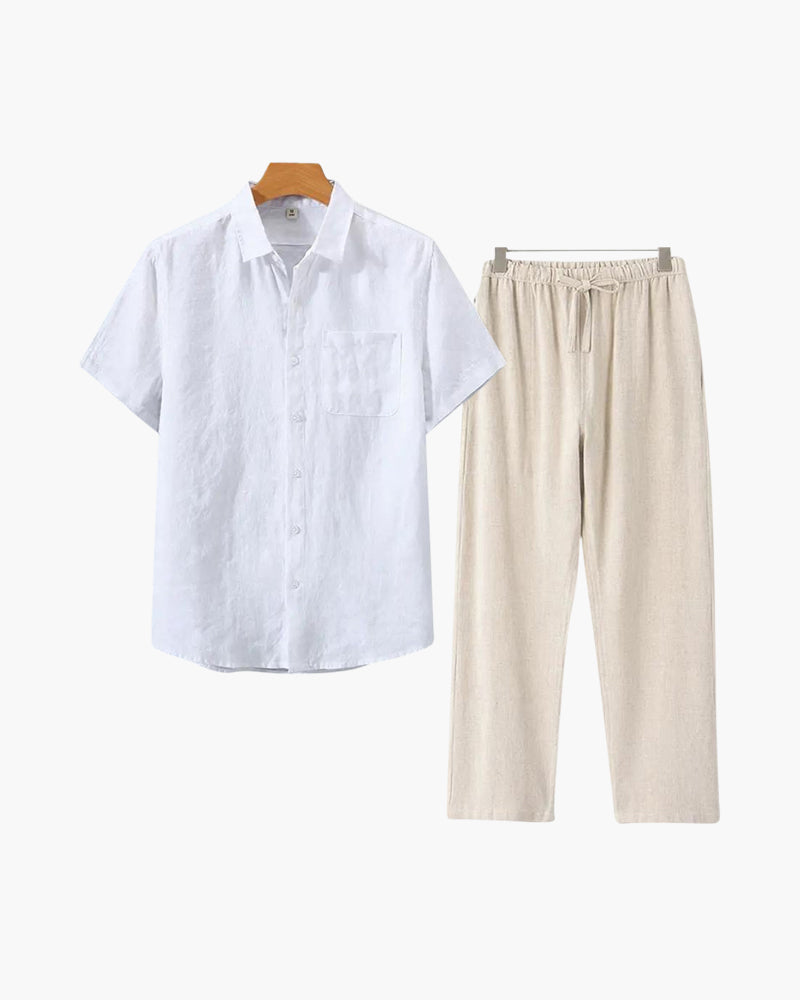Conjunto de Linho Old Money (Manga Curta)