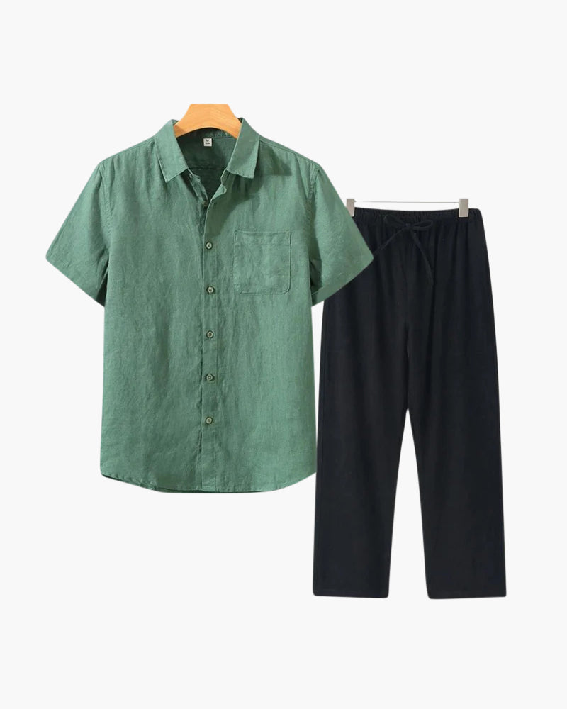 Conjunto de Linho Old Money (Manga Curta)