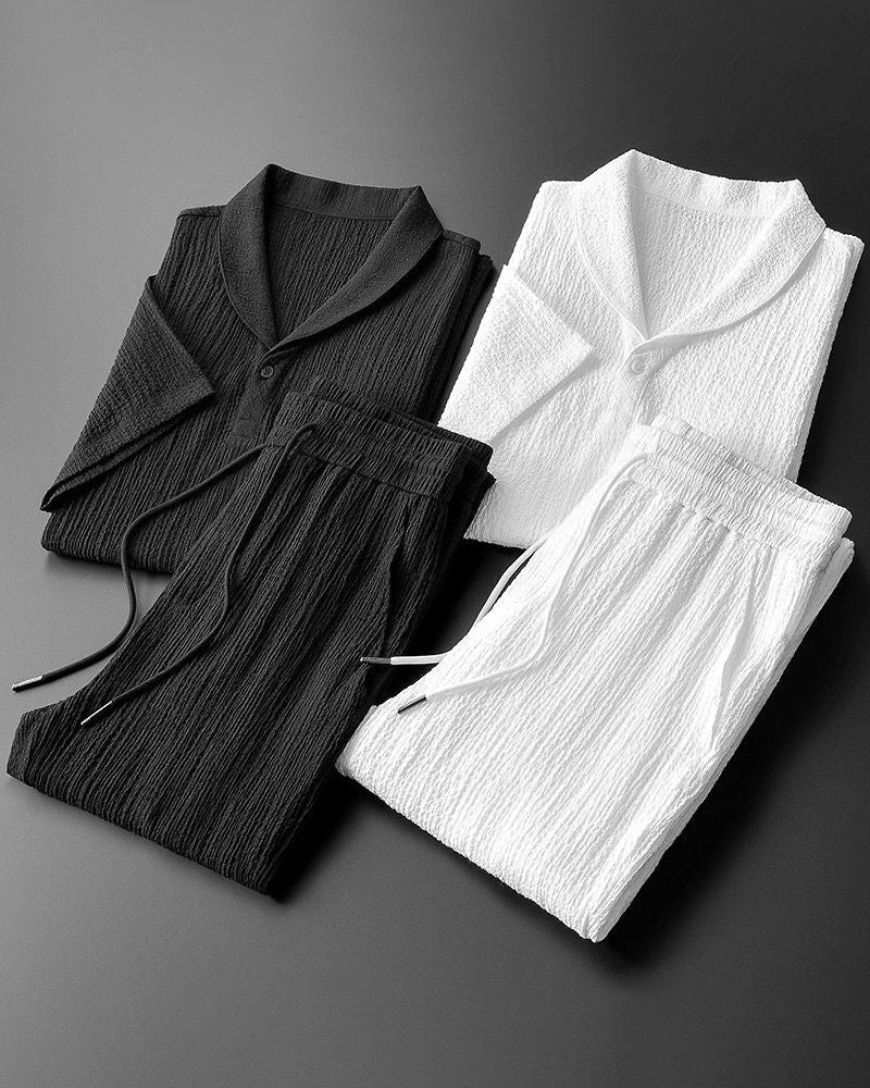 Conjunto de Polo e Calça de Algodão