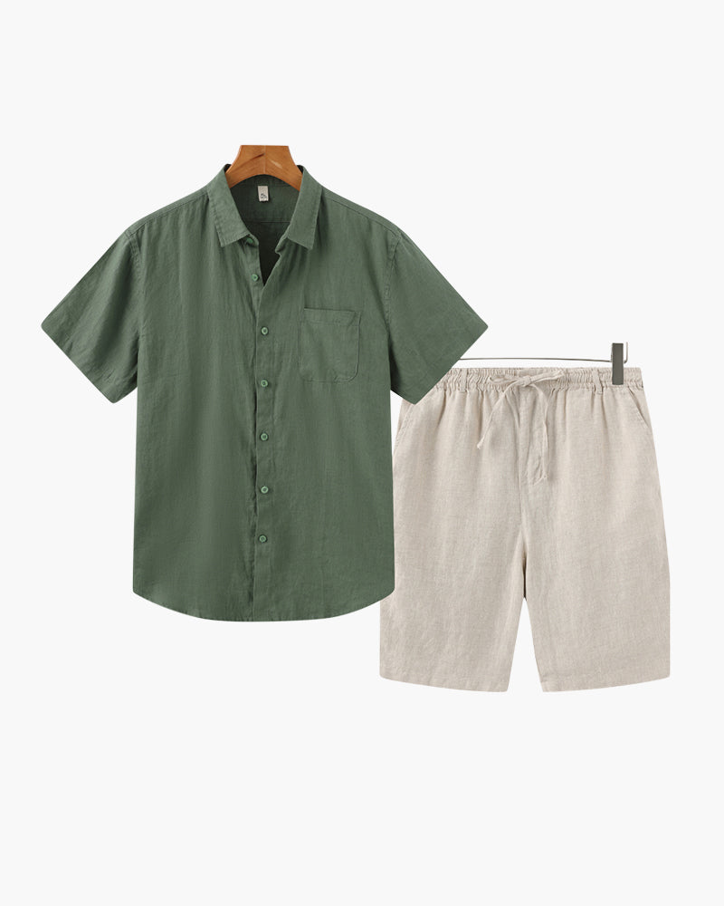 Conjunto de Linho Old Money (Shorts)