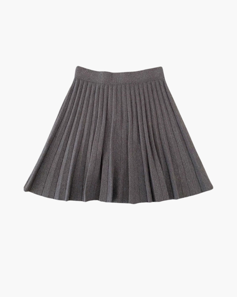 Mini Saia Oxford de Lã Plissada
