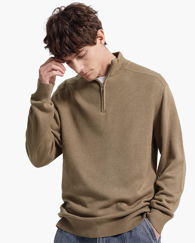 Jaqueta com Zíper 100% Lã Merino