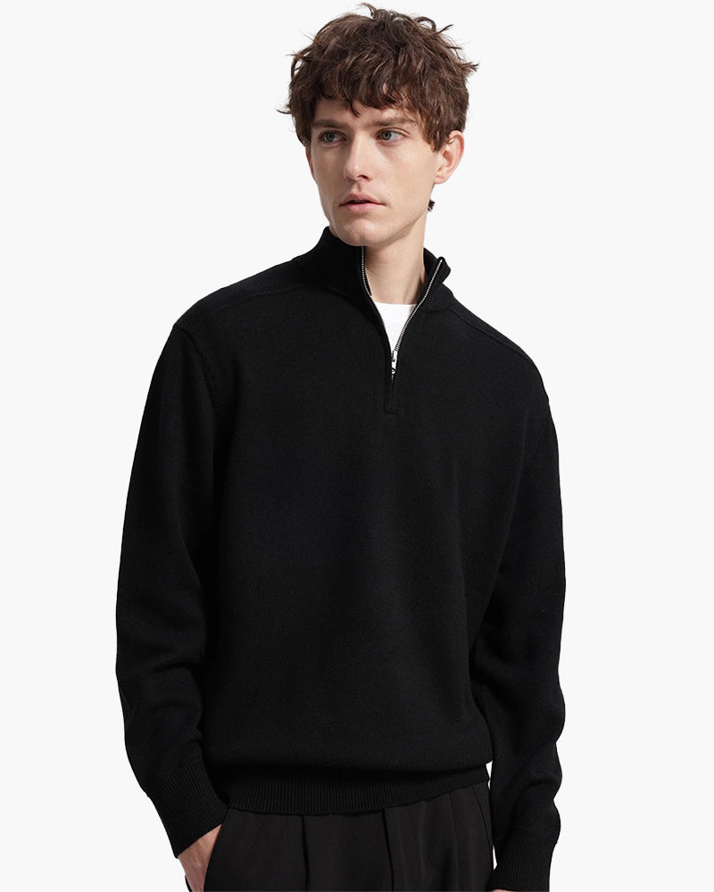Jaqueta com Zíper 100% Lã Merino