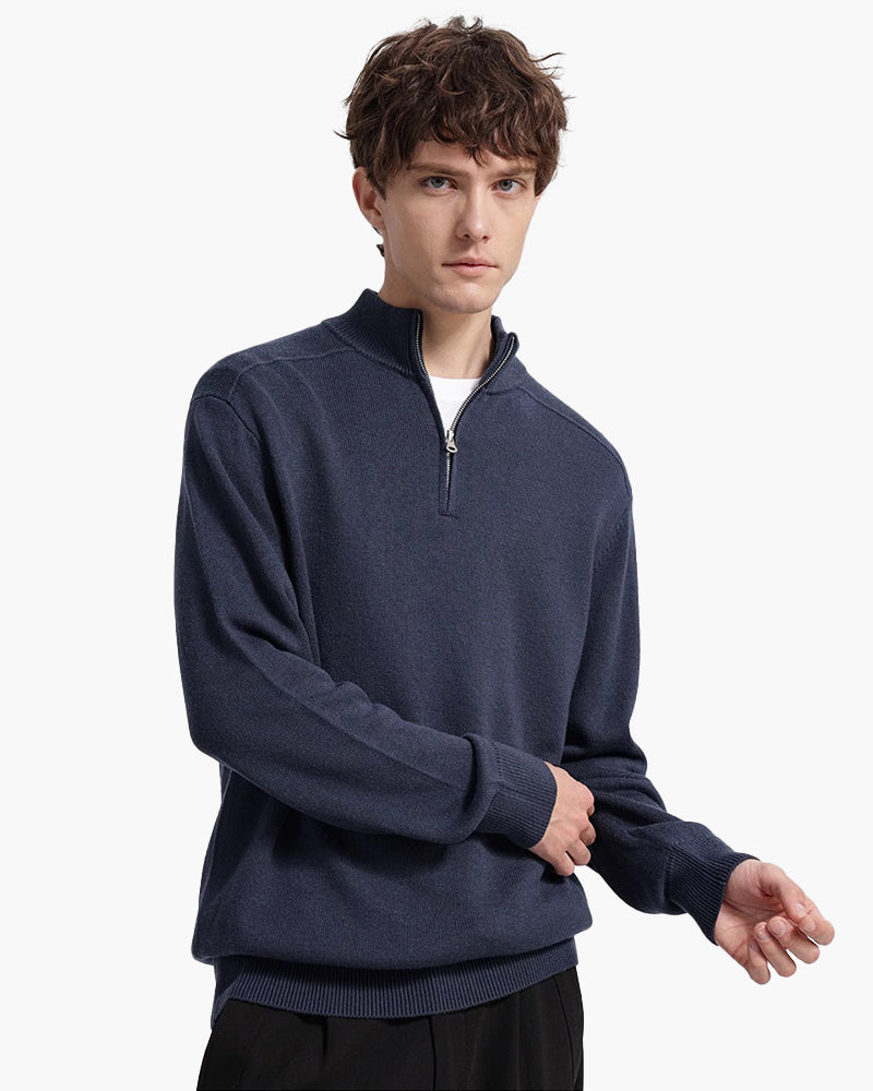 Jaqueta com Zíper 100% Lã Merino