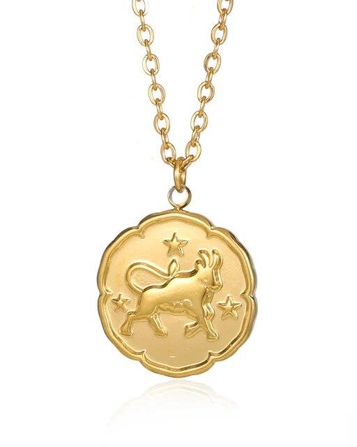 Colar de Signo do Zodíaco - Dourado