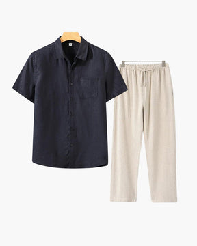 Conjunto de Linho Old Money (Manga Curta)