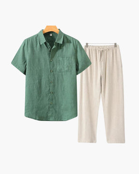 Conjunto de Linho Old Money (Manga Curta)