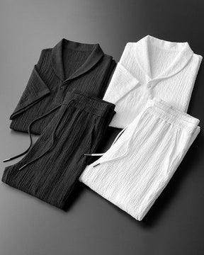 Conjunto de Polo e Calça de Algodão
